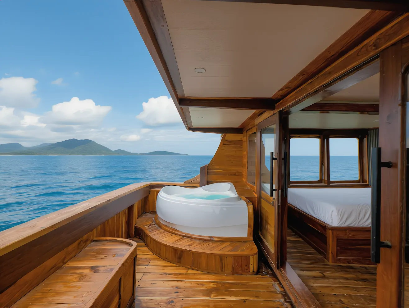 Family Cabin Jacuzzi | Naturalia Cruise | Komodo National Park Family Cabin Jacuzzi | Naturalia Cruise | Komodo National Park